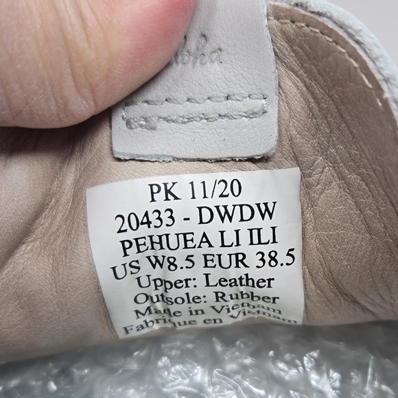 Olukai Womens Pehuea Li Ili Off White Leather Casual Comfort All Day Wear Shoes - Picture 12 of 13